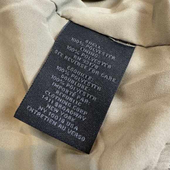 MAGASCHONI MAN NWT Men’s L Full Zip Bomber Lightweight Jacket Packable Tan Khaki - Picture 6 of 11